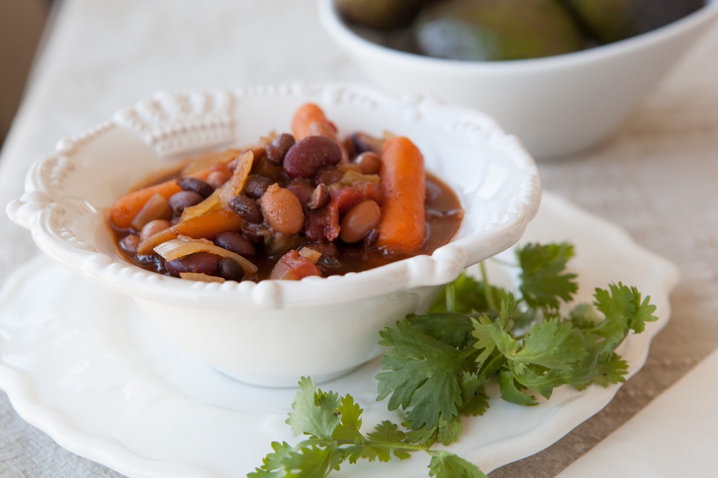 Amazing Foodie's 3 Bean Vegan Chili recipe. 